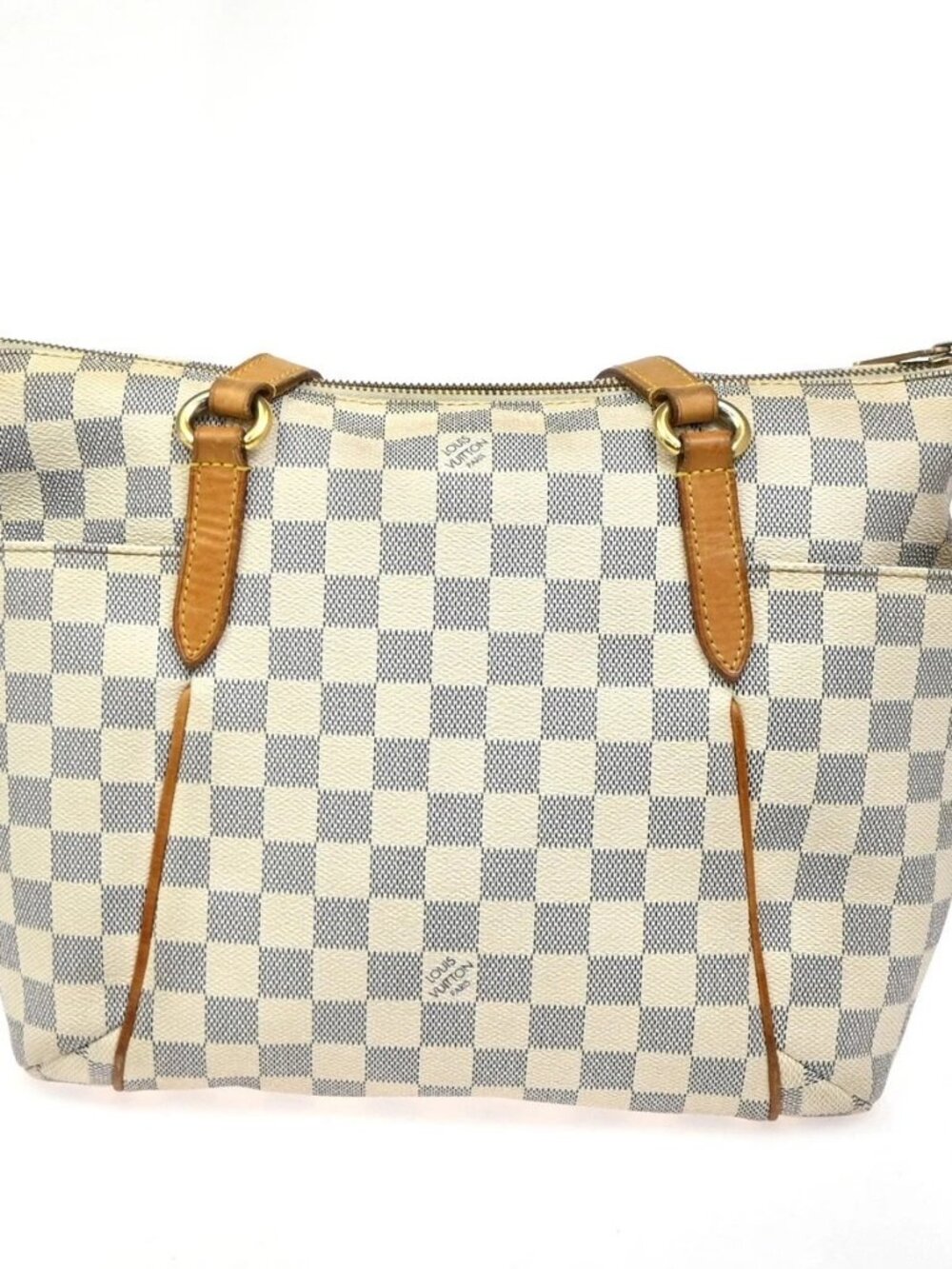 LOUIS VUITTON Totally PM Shoulder Bag Damier Azur Leather White N51261 72ZA257 - Picture 3 of 16